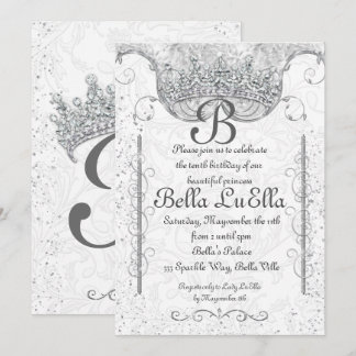 Princess Bling Diamond Party Einladungen
