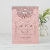 Princess Bling Diamond Party Einladungen (Stehend Vorderseite)