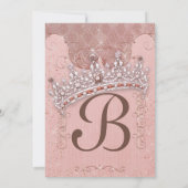 Princess Bling Diamond Party Einladungen (Rückseite)