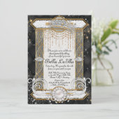 Princess Bling Diamond Party Einladungen (Stehend Vorderseite)