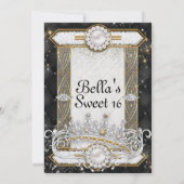 Princess Bling Diamond Party Einladungen (Rückseite)