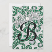 Princess Bling Diamond Pearls Party Einladungen (Rückseite)