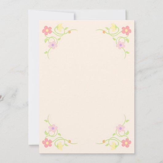 Princess Bloral Peach Birthday Einladung (Rückseite)