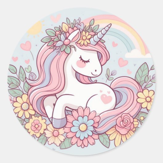 Princess Blossom Runder Aufkleber (Vorderseite)