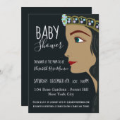 Princess Blue Baby Dusche Einladung (Vorne/Hinten)