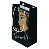 Princess Blue Baby Dusche Kleine Geschenktüte (Rückseite Schrägansicht)