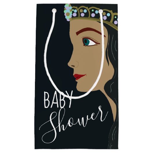 Princess Blue Baby Dusche Kleine Geschenktüte (Vorderseite)