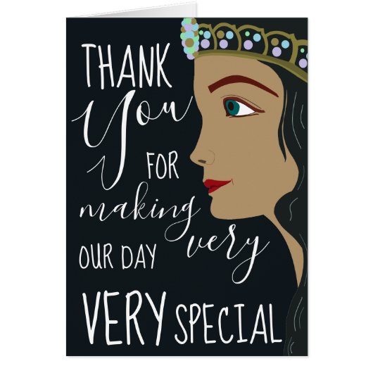 Princess Blue Baby Dusche Vielen Dank (Vorne)