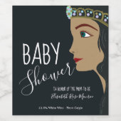 Princess Blue Baby Dusche Weinetikett (Einzelnes Label)