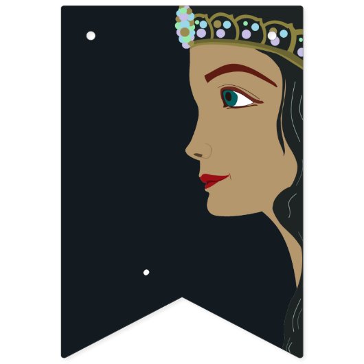 Princess Blue Baby Dusche Wimpelkette (Zweite Fahne)