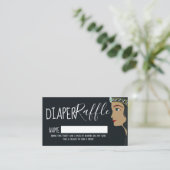 Princess Blue Baby Showdusche Windelwecker Ticket Begleitkarte (Stehend Vorderseite)