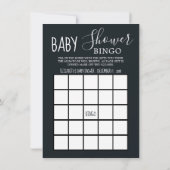 Princess Blue Baby Shower Bingo Einladung (Rückseite)