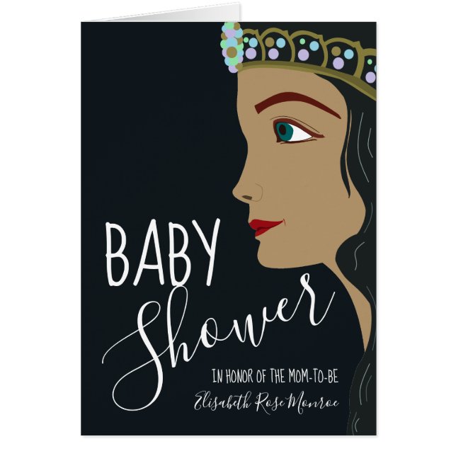 Princess Blue Baby Shower Einladung (Vorne)