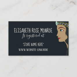 Princess Blue Baby Shower Geschenkregister Begleitkarte