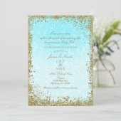 Princess Blue Elegant Storybook Swirl Wedding Einladung (Stehend Vorderseite)