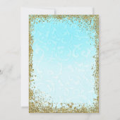 Princess Blue Elegant Storybook Swirl Wedding Einladung (Rückseite)