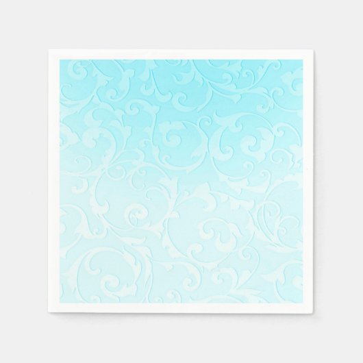 Princess Blue Elegant Storybook Swirl Wedding Serviette (Vorderseite)