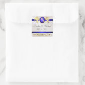 Princess Blue Save the Date Aufkleber (Tasche)