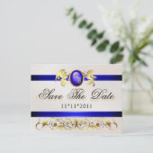 Princess Blue Save the Date Postcard Ankündigungspostkarte (Stehend Vorderseite)