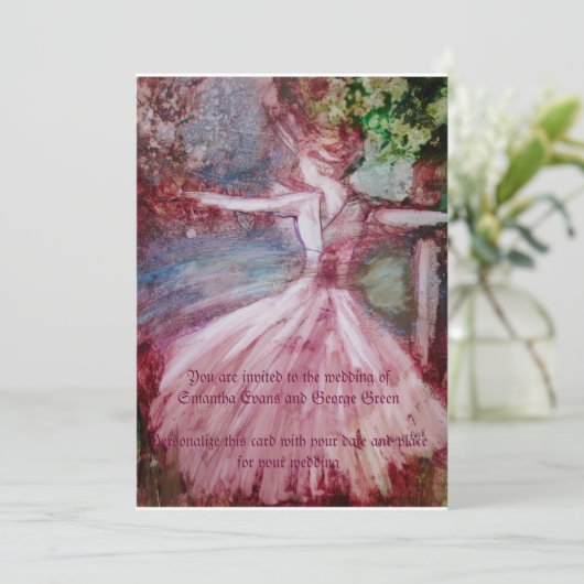 "Princess Bride" Einladung zur Hochzeit (Stehend Vorderseite)