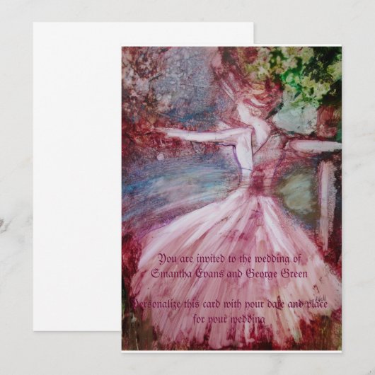 "Princess Bride" Einladung zur Hochzeit (Vorne/Hinten)