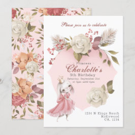 Princess Bunny Rabbit Personalisierte Geburtstagsp Einladung