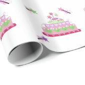 Princess Cake and Magic Wands Geschenkpapier (Rolleneckpunkt)