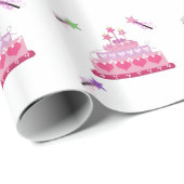 Princess Cake and Magic Wands Geschenkpapier (Rolleneckpunkt)