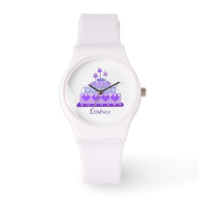 Princess Cake mit Name Armbanduhr (Vorderseite)