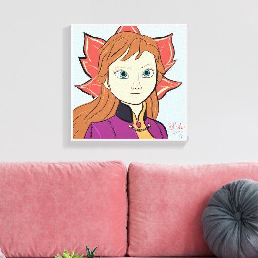 Princess Canvas Print Wall Art Leinwanddruck (Insitu (Wohnzimmer))