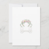 Princess Carriage Blush Baby Dusche Danke Einladung (Rückseite)