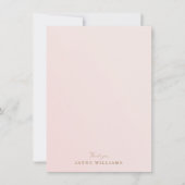 Princess Carriage Blush Baby Dusche Danke Einladung (Vorderseite)