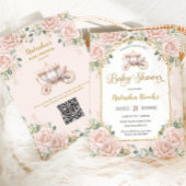 Princess Carriage Blush Pink Bläsernblütendusche Einladung