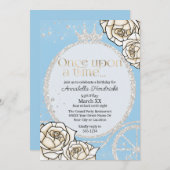 Princess Carriage Cinderella Fairytale Einladung (Vorne/Hinten)