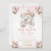 Princess Carriage Her royal five-ness Birthday Einladung (Vorderseite)