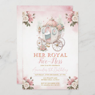 Princess Carriage Her royal five-ness Birthday Einladung