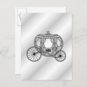 Princess Carriage in Grau Postkarte (Vorne/Hinten)