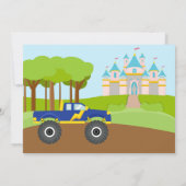 Princess Carriage & Monster Truck Gemeinsamer Gebu Einladung (Rückseite)
