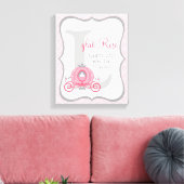 Princess Carriage Pink and Grau Leinwand Art (Insitu (Wohnzimmer))