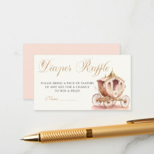 Princess Carriage pink Baby Shooting Card Begleitkarte