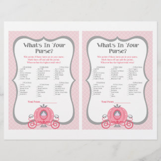 Princess Carriage Pink Baby Shower Pursuit Game