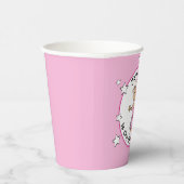 Princess Cartoon 1. Geburtstag Ethnic Little Girl Pappbecher (Rechts)