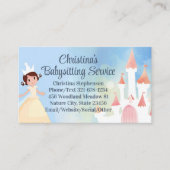 Princess Castle Babysitter Daycare Childrens Party Visitenkarte (Vorderseite)