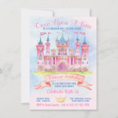Princess Castle beliebte Zahlenprinzessin Geburtst Einladung (Vorderseite)