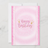 Princess Castle Birthday Einladung (Rückseite)