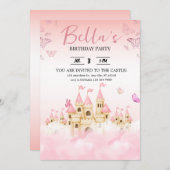 Princess Castle Birthday Einladung (Vorne/Hinten)