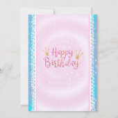 Princess Castle Birthday Einladung Blue (Rückseite)