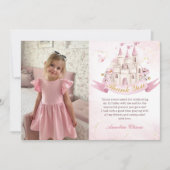 Princess Castle Birthday Foto Dankeschön Card Dankeskarte (Vorderseite)
