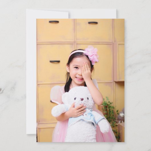 Princess Castle Birthday Foto Einladung Girls (Rückseite)