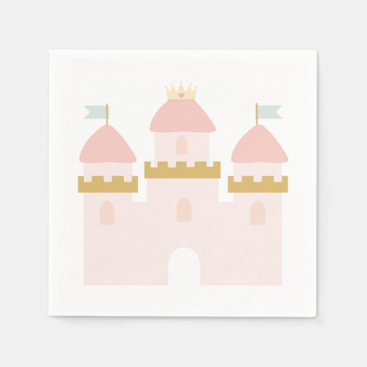 Princess Castle Birthday Napkin Serviette (Vorderseite)